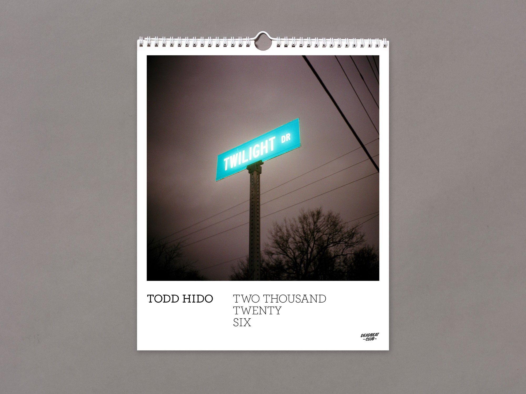 2026 Calendar - Todd Hido