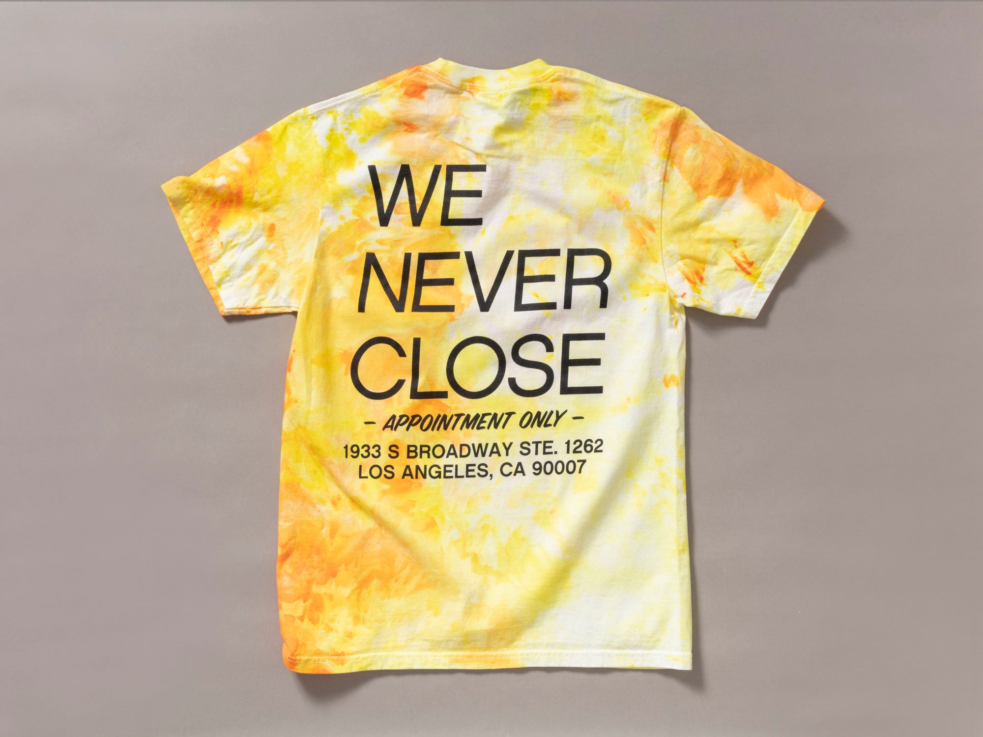 We Never Close Shirt (Ice Dye Edition)